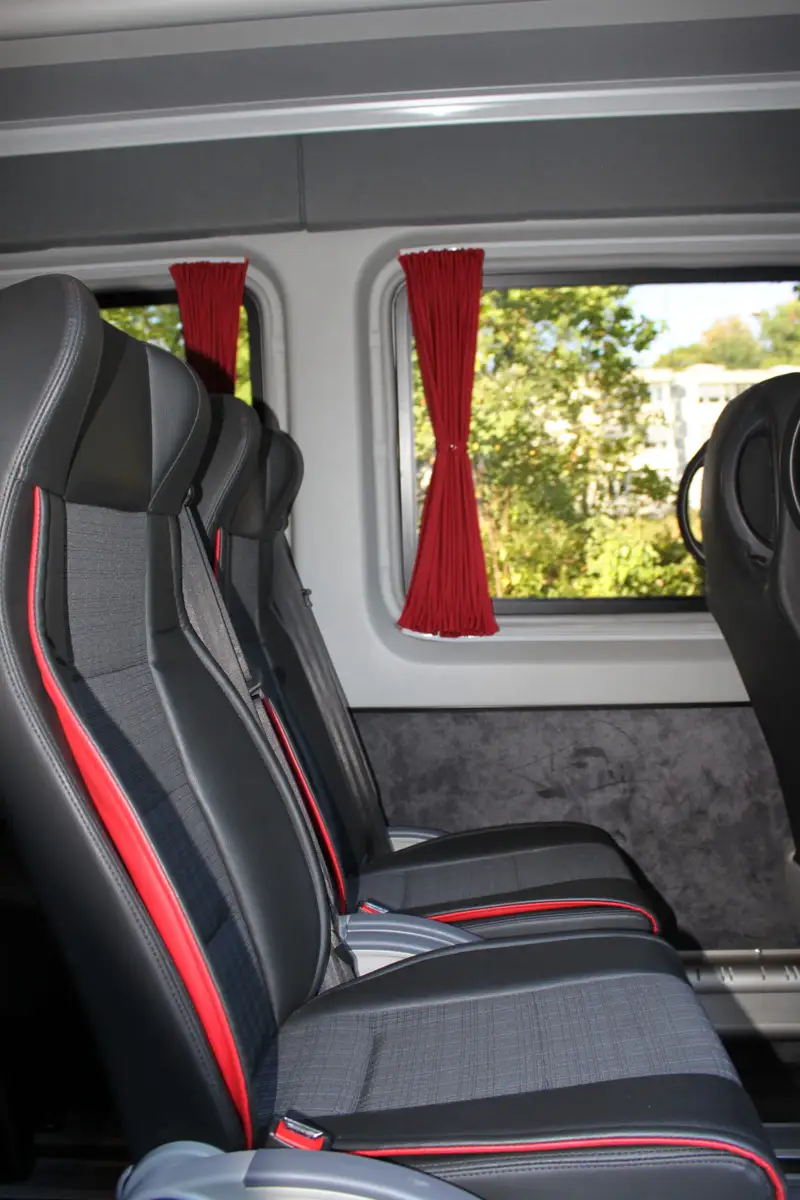 Interior of a Shuttler minibus