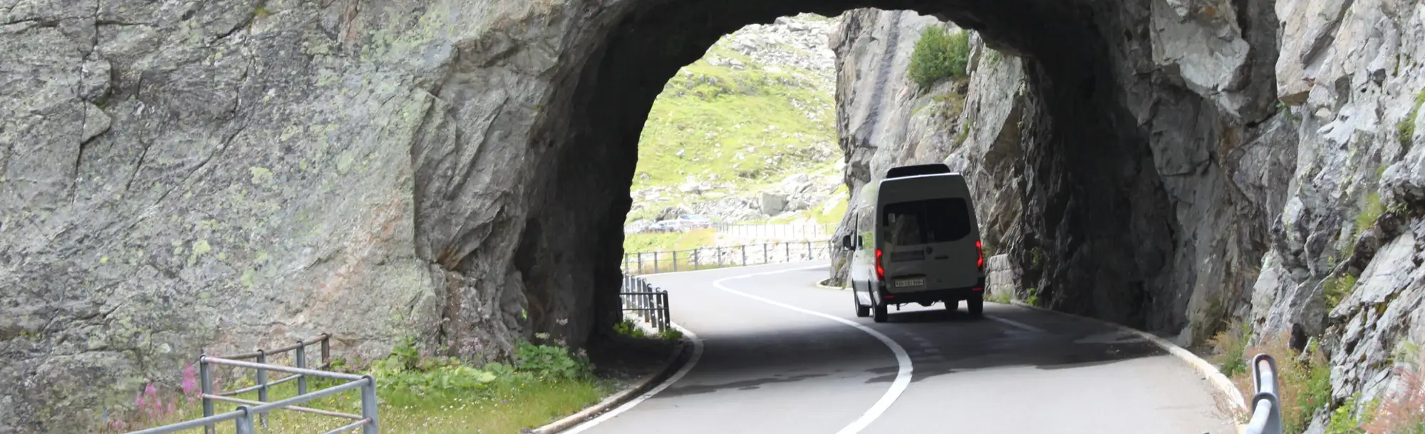 A Shuttler minibus on the road